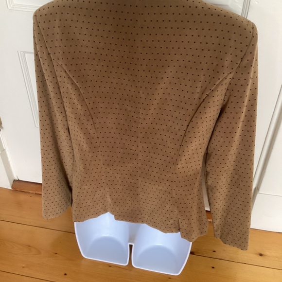 Vintage Brown Black zipper front color block Jessica Howard Jacket 6 Petite - Picture 2 of 13